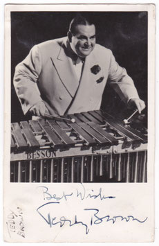 Teddy Brown. Percussionist. Signed photo