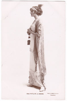 Phyllis Le Grand. Autograph mounted to card plus postcard
