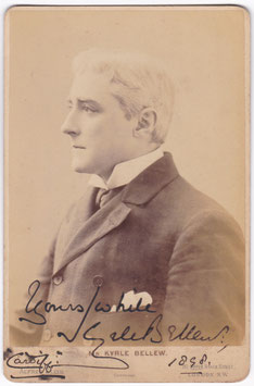 Kyrle Bellew. Alfred Ellis. Signed cabinet photo, dated 1898