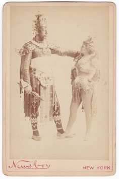 DeWolf Hopper and Della Fox "Wang" 1891. Newsboy cabinet photo