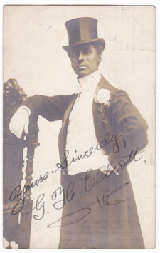G H Elliott "Babes In The Wood" Manchester. Signed postcard