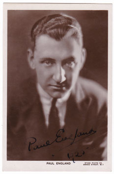Paul England. Signed postcard