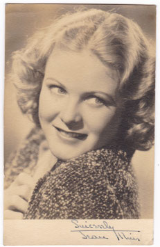 Jean Muir. Signed postcard