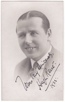 Hugh René. Comedian. Signed postcard