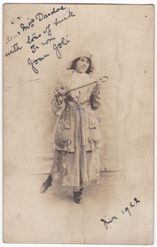 Joan Joli. Dancer. Signed postcard