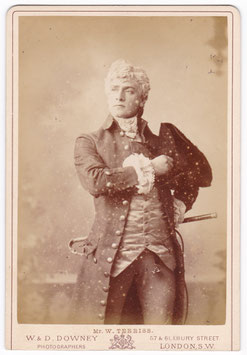 William Terriss as Squire Thornhill "Olivia" Lyceum Theatre, 1885. W & D Downey cabinet photo