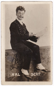 Hal Bert. Comedian. Printed signature