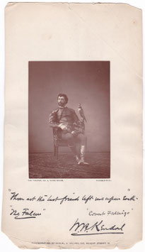 William Hunter Kendal as Count Federigo "The Falcon" Walker, 1880. Carbon
