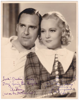 Shirley Grey and Arthur Margetson "The Mystery Of The Mary Celeste" 1935 Signed photo by Grey only