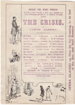 The Crisis: The Henwitchers. William Terriss, Chas Kelly, Louise Moodie, Mary Eastlake, Emily Thorne. Haymarket, 1878/79