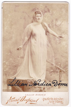 Lillian Nordica "Tristan und Isolde" Aimé Dupont. Signed cabinet photo