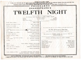 Twelfth Night. Duncan Yarrow, Baliol Holloway, John Wyse, Neil Porter, William Monk, Gwynne Whitby. Old Vic, 1926/27