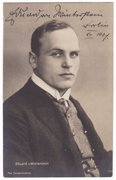 Eduard von Winterstein. Austrian stage and film actor. Signed