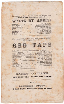 A Waltz By Arditi: Red Tape: Among The Breakers: Toodles. John Sleeper Clarke, Maud Howard, James Fernandez. Adelphi, 1874