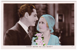 Warner Baxter and Joan Bennett. Picturegoer PC 48
