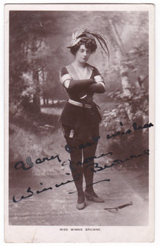 Winnie Browne. Signed postcard