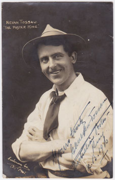 Carl Arthur Nevin Tossau. The Poster King. Signed postcard