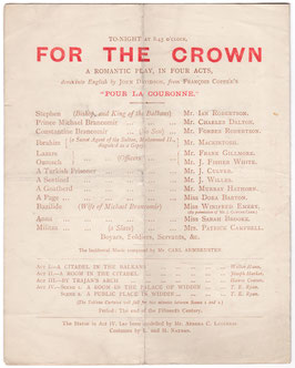 For The Crown. Forbes Robertson, Ian Robertson, Stella Patrick Campbell, Winifred Emery. Lyceum, 1896