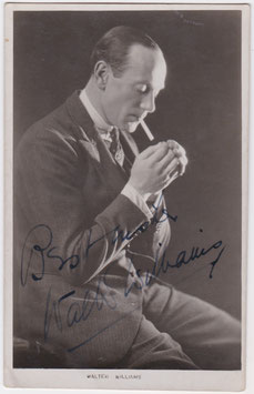Walter Williams. Variety singer and manager. Signed postcard