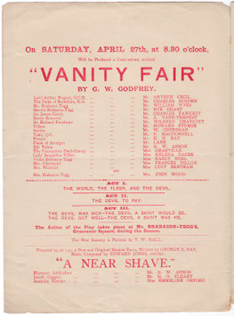 Vanity Fair. Arthur Cecil, Nye Chart, Charles Fawcett, Charlotte Granville, Helena Dacre, Frances Dillon. Court, 1895