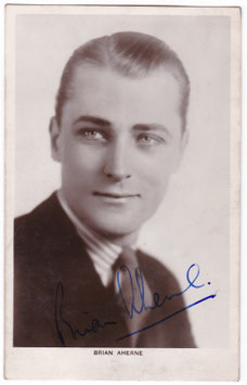 Brian Aherne. Picturegoer 401a. Signed postcard