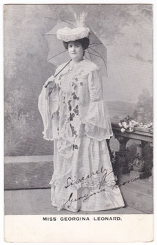 Georgina Leonard. Burlesque actress and vocalist. Signed postcard