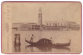 Doge's Palace, Campanile and Gondola. Grand Canal. G Coen, Venice cabinet photo