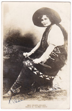 Helena Millais as Nance "Silver Creek" Signed postcard