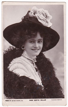 Gertie Millar. Rotary 4883 B. Signed postcard