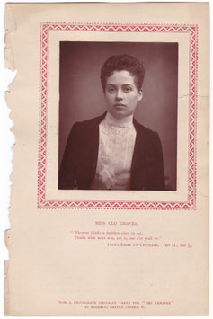 Clotilde Graves. Playwright and novelist. Barraud, 1888. Carbon
