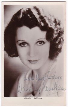Dorothy Bartlam. Picturegoer 501. Signed postcard