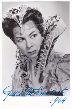 Giulietta Simionato "Don Carlo" Signed postcard, dated 1964