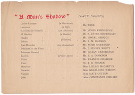 A Man's Shadow. Herbert Beerbohm Tree, Constance Collier, Kate Cutler, Lionel Brough. His Majesty's, 1905
