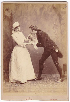 Charles Wyndham and Mary Moore "Wild Oats" London Stereoscopic Co. cabinet photo