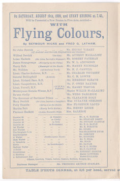 With Flying Colours. Henry Vibart, Robert Pateman, Herbert Sleath, Suzanne Sheldon, Florence Lloyd. Adelphi, 1899