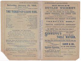 The Ticket Of Leave Man. Henry Neville, E S Willard, Yorke Stephens, Julian Cross, Helen Leyton, Florence West. Olympic, 1888