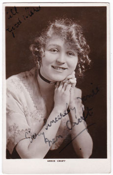 Annie Croft. Signed postcard (b)