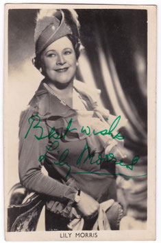Lily Morris. Vocalist. Signed postcard
