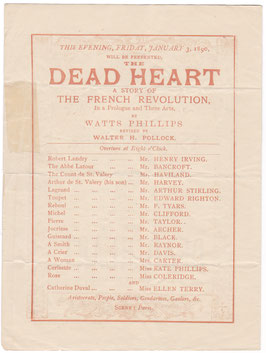 The Dead Heart. Henry Irving, Squire Bancroft, Martin Harvey, Arthur Stirling, Kate Phillips, Ellen Terry. Lyceum, 1889/90