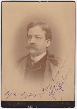 Giuseppe Kaschmann. Photo by Toppo Brothers, Naples. Signed photo dated Naples 1885