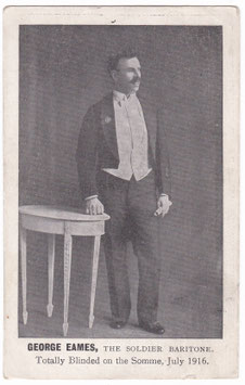 George Eames. The Blind Soldier Baritone. Late Sergeant of the 15th Cheshire Regiment. Blinded at The Somme in July 1916