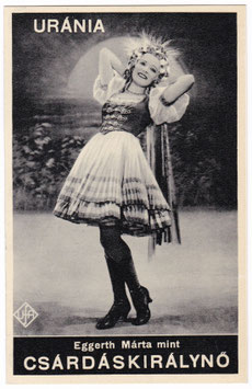 Mártha Eggerth "Die Czardasfürstin" Advert postcard