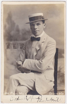 Paul Mill. Edgar & Co. Signed postcard