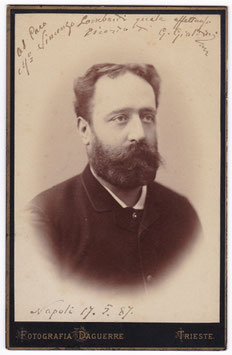 Gialdino Gialdini. Italian composer and conductor. Signed cabinet photo, dated 1887