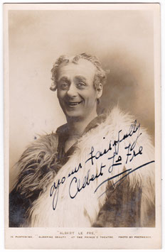 Albert Le Fre "Sleeping Beauty" Prince's Theatre. Signed postcard