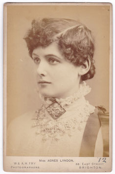 Agnes Lyndon. W & A H Fry cabinet photo