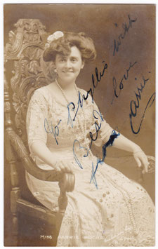 Carrie Moore. Carbonora, Liverpool. Signed postcard