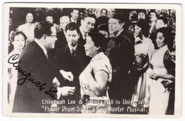 Chingwah Lee "Flower Drum Song" Signed postcard
