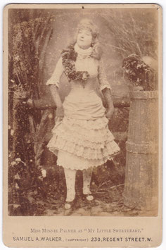 Minnie Palmer "My Little Sweetheart" Samuel Walker cabinet photo