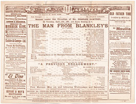 The Man From Blankley's. Charles Hawtrey, Henry Ford, Henry Kemble, Beatrice Terry, Fanny Brough. Prince Of Wales, 1901